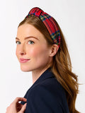 Tartan Knotted Headband - Greige Goods