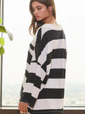 Oversized Strip Top - Greige Goods
