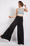 Washed Satin Wide Legged Pants - Greige Goods