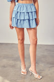 Polka Dot Denim Skirt - Greige Goods