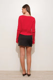 Peekaboo Ribbed Knit Top - Greige Goods