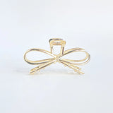 Metal Bow Claw Clip - Greige Goods