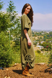 Washed Oversized Jumpsuit - Greige Goods