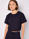 Pinstripe Crop Top - Greige Goods
