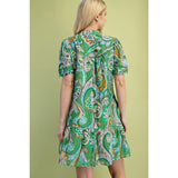 Paisley Print Shirt Dress - Greige Goods