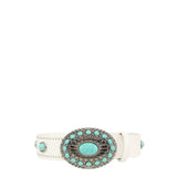 Oval Bohemian Turquoise Belt - Greige Goods