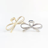 Metal Bow Claw Clip - Greige Goods