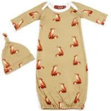 O Baby Gown/Hat Set - Greige Goods