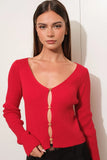 Peekaboo Ribbed Knit Top - Greige Goods