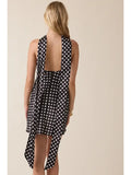 Polka Dot Scarf Mini Dress - Greige Goods