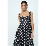 Polka Dot Bustier Midi - Greige Goods