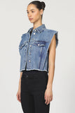 Melody Denim Vest - Greige Goods