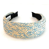 Wide Raffia Headband - Greige Goods
