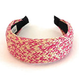 Wide Raffia Headband - Greige Goods