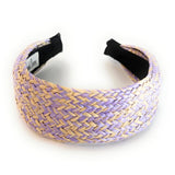 Wide Raffia Headband - Greige Goods