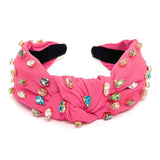 Maeve Knot Jeweled Headband - Greige Goods