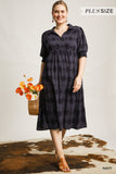 Curvy Girl Circle Print Midi - Greige Goods