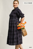 Curvy Girl Circle Print Midi - Greige Goods