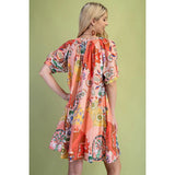Printed Mini Dress - Greige Goods