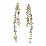 Pastel Crystal Layered Earring - Greige Goods