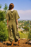 Washed Oversized Jumpsuit - Greige Goods