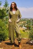 Washed Oversized Jumpsuit - Greige Goods