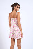 Pink Floral Ruffle Tiered Mini Dress - Greige Goods