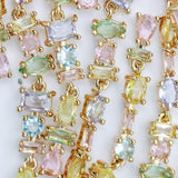 Pastel Crystal Layered Earring - Greige Goods