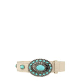 Oval Bohemian Turquoise Belt - Greige Goods
