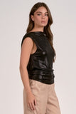 Open Back Metallic Top - Greige Goods