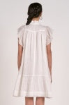 White Frill Collar Dress - Greige Goods