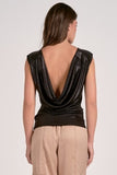 Open Back Metallic Top - Greige Goods