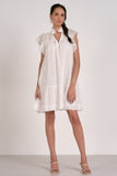 White Frill Collar Dress - Greige Goods