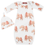 Greige Baby Gown & Hat Set - Greige Goods
