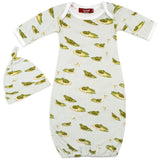 Greige Baby Gown & Hat Set - Greige Goods