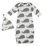 Greige Baby Gown & Hat Set - Greige Goods