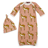 Greige Baby Gown & Hat Set - Greige Goods