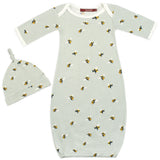 Greige Baby Gown & Hat Set - Greige Goods