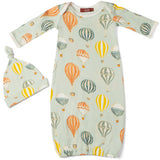 O Baby Gown/Hat Set - Greige Goods