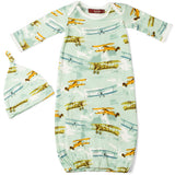 O Baby Gown/Hat Set - Greige Goods