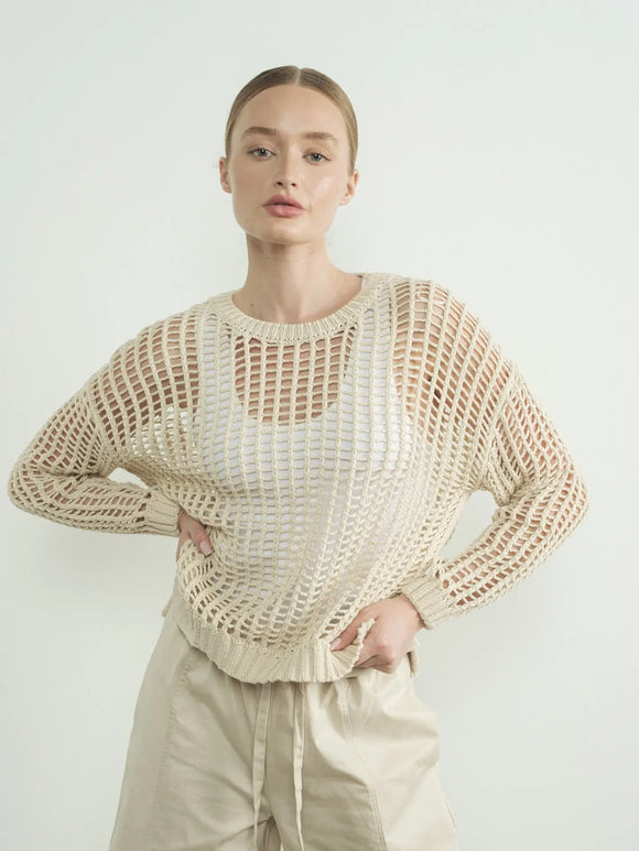 Fishnet Sweater - Greige Goods