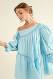 Braided SeamLine Flowy Mini Dress - Greige Goods