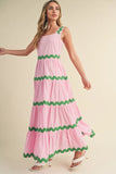 Tiered Ric Rac Midi - Greige Goods