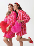 Felicity Stripe Robe - Greige Goods