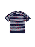 Stripes Lightweight Short Sleeve Sweatshirt - Greige Goods