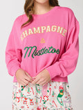 Champagne & Mistletoe Sweatshirt - Greige Goods