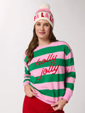 Holly Jolly Striped Sweatshirt - Greige Goods
