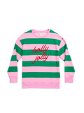 Holly Jolly Striped Sweatshirt - Greige Goods
