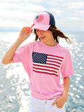 Heart Flag Trucker Hat - Greige Goods