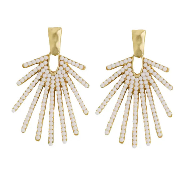 Sunburst Statement Drop Earring - Greige Goods